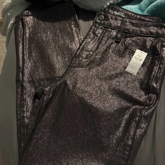 Old Navy Metallic Straight Leg Jeans - Picture 1 of 1